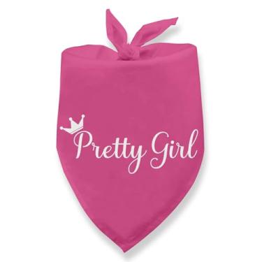 Imagem de Bandanas bonitas para cães e meninas, bandana rosa elegante e confortável para cães e gatos, decorações de festas de fim de ano, acessório perfeito para amantes de animais de estimação, cachecol para