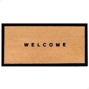 Imagem de THEODORE MAGNUS Tapete de porta – Capacho de coco para entrada externa, tapete de boas-vindas durável com suporte antiderrapante, perfeito para porta da frente e entrada - externo/interno - Bem-vindo