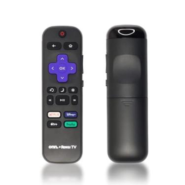 Imagem de Controle remoto OEM para Roku TV, sem emparelhamento, inclui botões de controle de volume e teclas de atalho Netflix Disney+ e Hulu (Onn 3226001051)