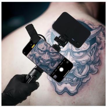 Imagem de Equipamento e suprimentos de tatuagem com luz de tatuagem removem luzes de vídeo de fotografia de LED com clipe com contas de LED e lente de filtro CPL para tirar fotos de tatuagem