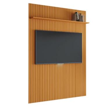 Imagem de Painel para Tv até 55 Polegadas 2,40m Ripado com Prateleira Cedro Arbo Edn