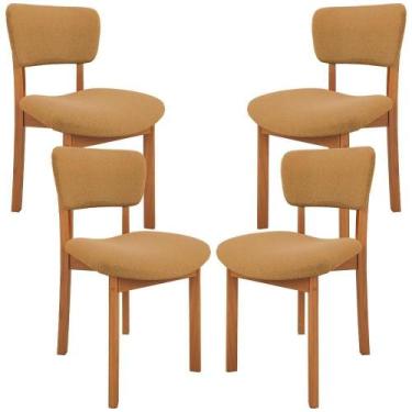Imagem de Kit 04 Cadeiras Para Sala De Jantar Cozinha Living Estofada Dara L02 B