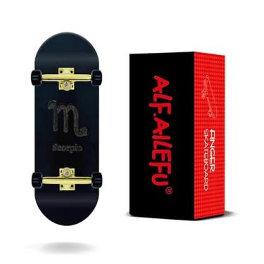 Imagem de Escala profissional de madeira, mini skate completo de 32 mm, estrutura de 5 camadas com rodas de rolamento, coleção multicolorida (escorpião)