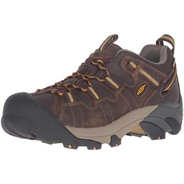 Imagem de KEEN Targhee 2 Tênis masculino de caminhada impermeável de altura baixa, Cascade marrom/amarelo dourado, 8 Wide