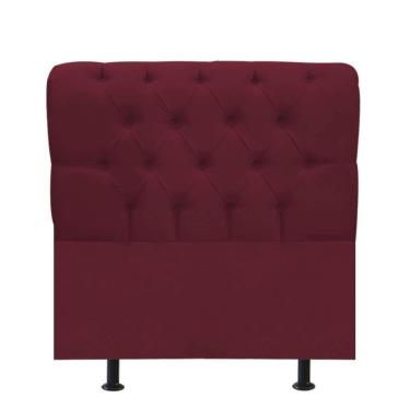 Imagem de Cabeceira Estofada Cama Box Solteiro 90cm París Veludo Bordo- Mabe Magazine