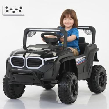 Imagem de Mini Carro Elétrico Infantil 12V Até 30Kg Baby Style Carrinho Veículo Baterial Recarregável com Controle Remoto MP3 Luz e Som LED Segurança e Diversão para Crianças de 3 Anos+ (Preto)