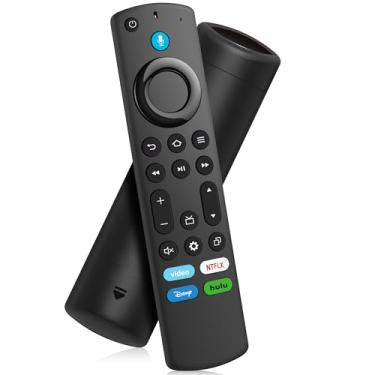 Imagem de Controle remoto de voz de substituição para Insignia/Toshiba/Pioneer/Fir-Smart TV Stick 2ª geração/3ª geração/Lite/4K Max/Cube, Smart TVs 3ª geração, compatível com Smart TVs TCL, Sony, Samsung, não