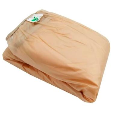 Imagem de Protetor para Colchão Solteiro, Capa Protetora com Elástico, Impermeável Bege