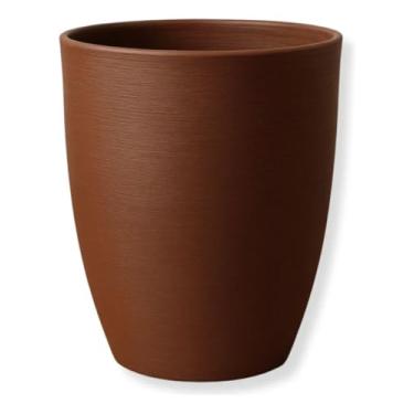 Imagem de Vaso Planta Decorativo Jardim Polietileno Coluna Redonda Tamanho PP 27x31 Cor: Marrom