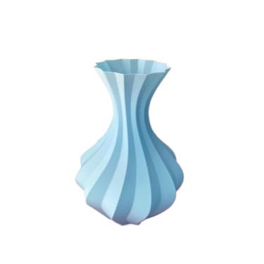 Imagem de Vaso Jarro Decorativo Estrela - Plástico - Flores Artificiais - 25 cm(azul claro)
