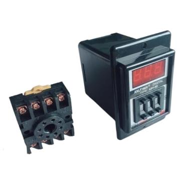 Imagem de 1-99S 1-9,9S 1-99M dígitos programável temporizador relé de atraso ASY-2D temporizador relé de tempo 8PIN com base (ASY-2D 99.S, DC12V)