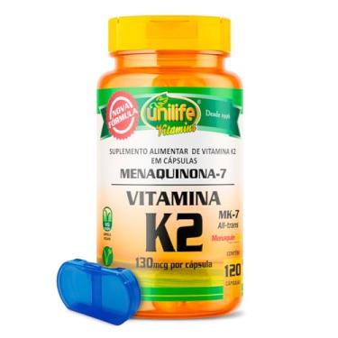 Imagem de Vitamina K2 - Menaquinona Unilife 120 Cáps + Porta Cápsulas
