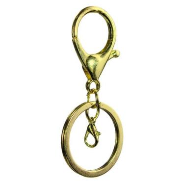 Imagem de Argola Italiana Com Lagosta Dourada Artesanato Chaveiro - 60 Unidades 