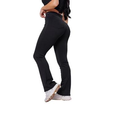 Imagem de Calça Flare Bailarina Neoprene Feminina Com Bolso Cintura/Alta-Feminino