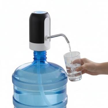 Imagem de Bomba Elétrica Recarregável USB para Galão de Água Mineral Automática, Universal 5L 10L 20L, Bateria de Longa Duração, Aço Inox 304, Bivolt