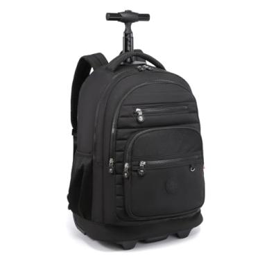 Imagem de Mochila Rodinha Kika Notebook Escolar Juvenil Costa Grande (Preto)