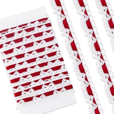 Imagem de Winsyison Fita de acabamento de renda de 2 metros, rolo de fita de renda vintage para noivas, acessórios de costura de acabamento de laço para embalagem de buquês, decorações de casamento, artesanato