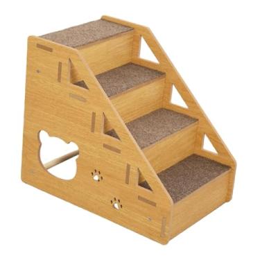 Imagem de Baoblaze Escada de escada de cão de estimação ornamento profissional portátil não deslize filho, 4 Passos