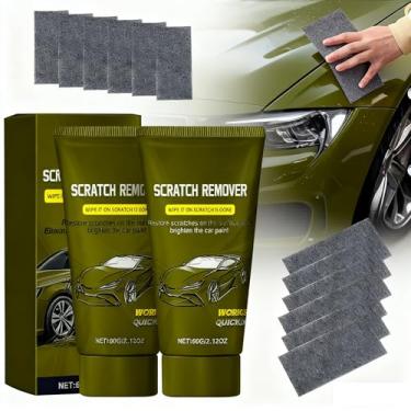 Imagem de Nano Sparkle Cloth Car Scratch Remover Paste for Vehicles, 2025 Upgrade Car Scratch Repair Kit to Erase Car Paint Scratches, Water Spots，Scuff Repair Polishing Wax Kit-2pcs (green-304)