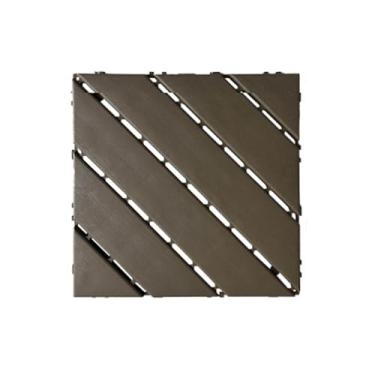 Imagem de Azulejos de convés interligados de plástico, 30,5 cm x 30,5 cm à prova d'água para piso composto para varanda piscina varanda quintal café C 20 peças