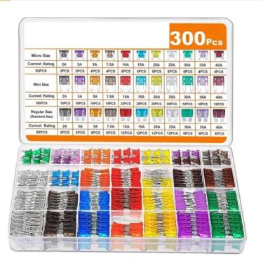 Imagem de Kit De Fusíveis Para Carro Com 300 Peças, Fusíveis Automáticos Mini Bl
