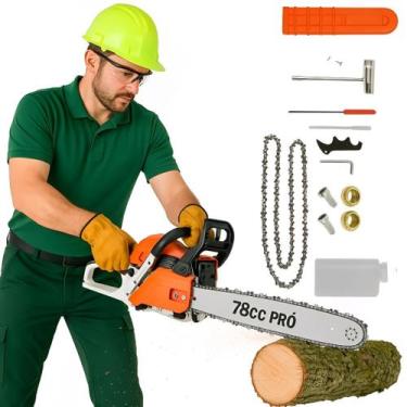 Imagem de Motosserra A Gasolina 78cc 3.6hp Profissional Nakasaki 2 Tempos 22 Pol