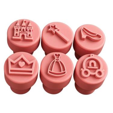 Imagem de Kit Carimbo Marcador Brigadeiros Princesa do Castelo Molde Festa Confe