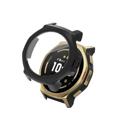 Imagem de [Pacote com 2] Capa para relógio inteligente Amazfit T-Rex 3 Pro 44 mm para ambientes externos, FJIASTB resistente, protetor de tela integrado, à prova de choque e arranhões (preto)