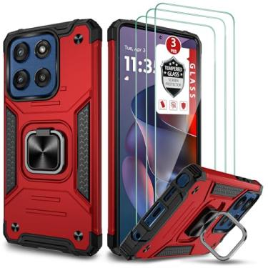 Imagem de GAMEMIUZ Capa para Galaxy S6, capa para Galaxy S6 com película protetora de tela de vidro temperado, proteção à prova de choque, camada dupla, híbrida, TPU (poliuretano termoplástico), capa robusta para Samsung Galaxy S6 SVI - Rosa