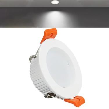 Imagem de TTiiLoe Holofotes de teto embutidos de LED redondos de 3 W, painel ultrafino branco frio 6000K, corte Φ50-55 mm, AC110-240V Downlights para corredor escadas, 1 pacote com 1