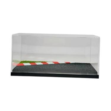 Imagem de Esquirla Vitrine expositora para carrinhos de brinquedo em escala 1/64 com rodas fundidas, à prova de poeira, ideal para criar um cenário de estacionamento.