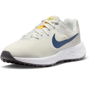 Imagem de Nike Tênis de corrida feminino Revolution 6, Summit Branco Difuso Azul Claro Osso, 19