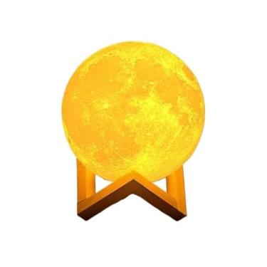 Imagem de Luminária De Lua Cheia 3d Led Abajur Decoração(Única)
