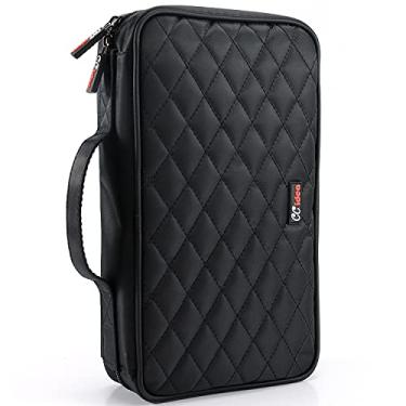 Imagem de CCidea Suporte para CD/DVD com capacidade de 96 unidades, carteira portátil para armazenamento de discos, para carro, casa, viagens (96-preto) especiais