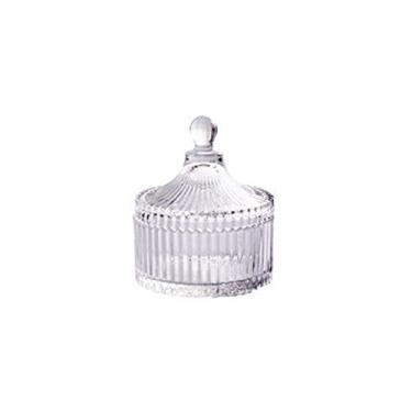 Imagem de uhyOHF Açucareiro Recipiente de Açúcar Vidro Cristal Copo de Doces Criativo Sala de Estar Frasco de Doces Prato de Frutas Secas Copo de Fruta com Tampa Caixa de Joias Tigela de Cerâmica Açucareiro