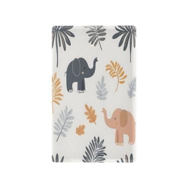 Imagem de Wassud Elefante com palmas de interruptor de luz placa decorativa para tomada de tomada placa de parede para tomadas elétricas em branco 4,53 x 2,76 polegadas