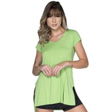 Imagem de Blusa Ju Fitness Sobre Legging Lisa Serra e Mar Tapa Bumbum Roupa Para Academia Treino Moda Feminina-Feminino