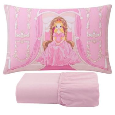 Imagem de Jogo de Lençol Solteiro 2 peças para Menina - Carinha de Anjo Enxovais