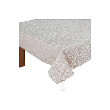 Imagem de Toalha de mesa Outono Jacaquard impermeável retangular para 6 lugares bege - Rafimex
