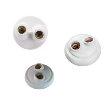 Imagem de Plafon Duplo Bocal Porcelana Resistente Soquete Sobrepor