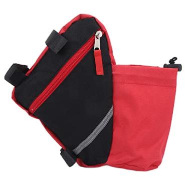 Imagem de Bolsa triangular para bicicleta, bolsa de nylon para estrutura de mountain bike, armazenamento de garrafa de água, itens pequenos, acessórios