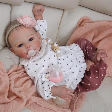 Imagem de Reborn Baby Doll KSBD Realistic Realistic Newborn Girl 45 cm