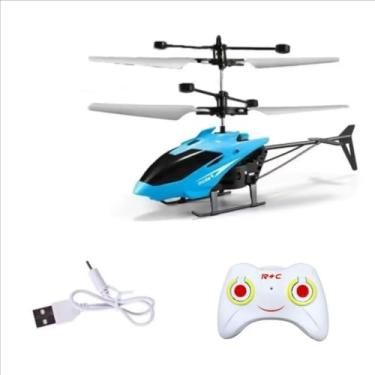 Imagem de Helicóptero de Controle Remoto RC com Giroscópio, Voo Estável, Brinquedo Infantil e Adulto, Fácil de Pilotar – Cores Sortidas