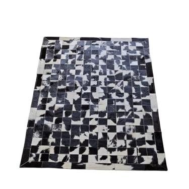 Imagem de Tapete de Couro Natural Premium 3,00 x 2,50m (Preto Branco Malhado)