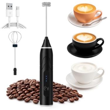Imagem de Mixer Portátil para Café Leite Ovos e Bebidas Espumadas Mini Batedor de Mão para Cozinha USB Recarregável