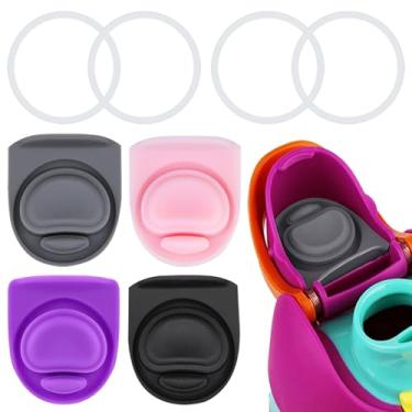 Imagem de BMSQOFD 4 conjuntos de tampas de vedação de substituição para boca de tampa Owala Freesip, peças de anel de vedação de silicone para garrafa de água, acessórios de tampa superior para Owala Freesip 16