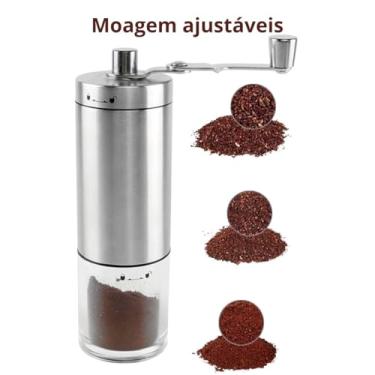 Imagem de Moedor de Café Manual Com 7 Níveis de Moagem Ajustáveis