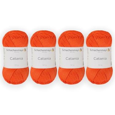 Imagem de 4 novelos/pacote Schachenmayr (SMC) Catania Originals Yarn, cada bola 50 g (125 m), 100% algodão mercerizado para fio de tricô e crochê, peso esportivo, 189 - Jaffa