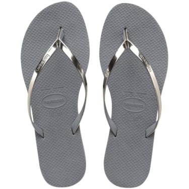 Imagem de Havaianas Chinelo feminino Princesas Slim, Aço cinza, 11-12