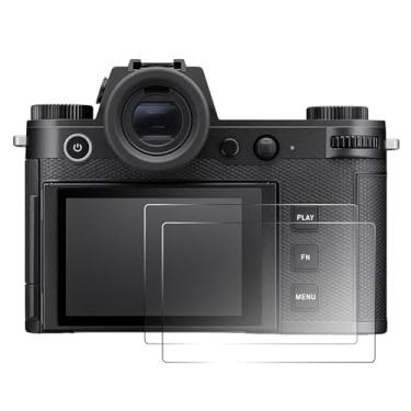 Imagem de pssped 2 peças protetoras de tela compatíveis com a câmera Leica SL, película de vidro temperado transparente de dureza 9H para entusiastas de câmera e criadores de conteúdo, anti-impressões digitais